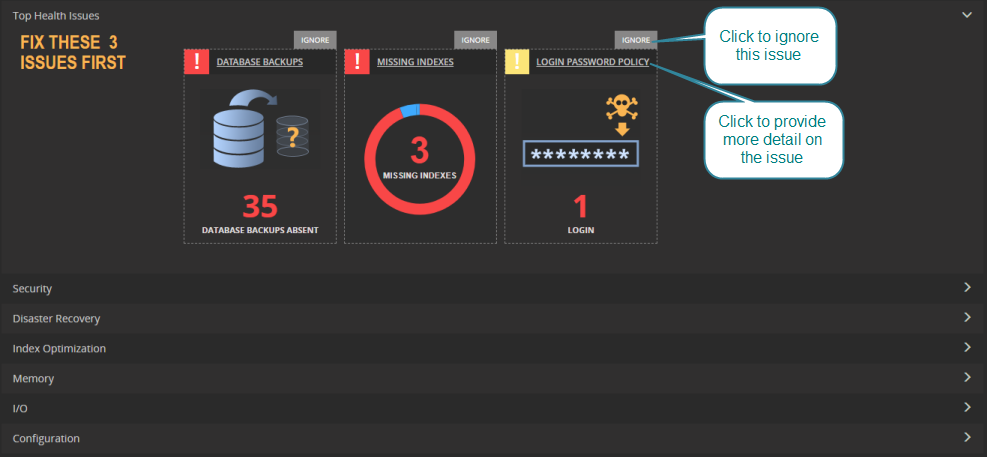 Health check for a SQL Server connection